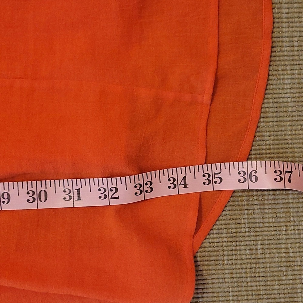 Joie Women's Orange V-Neck Top - Picture 3 of 8